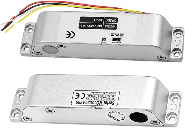 Alt view image 3 of 7 - DC 12V Electric Drop Bolt Lock, Fail Safe NC Mode Electronic Door Lock
