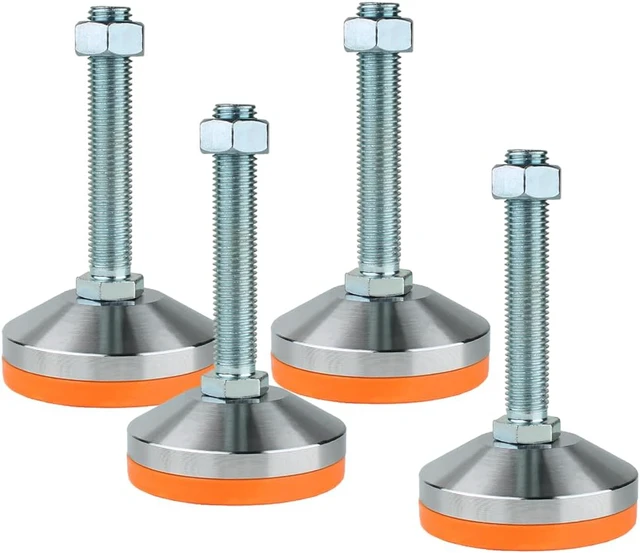Main image of Heavy Duty Stainless Steel Leveling Feet,2600 lb Capacity,M16 Thread,4 Pack