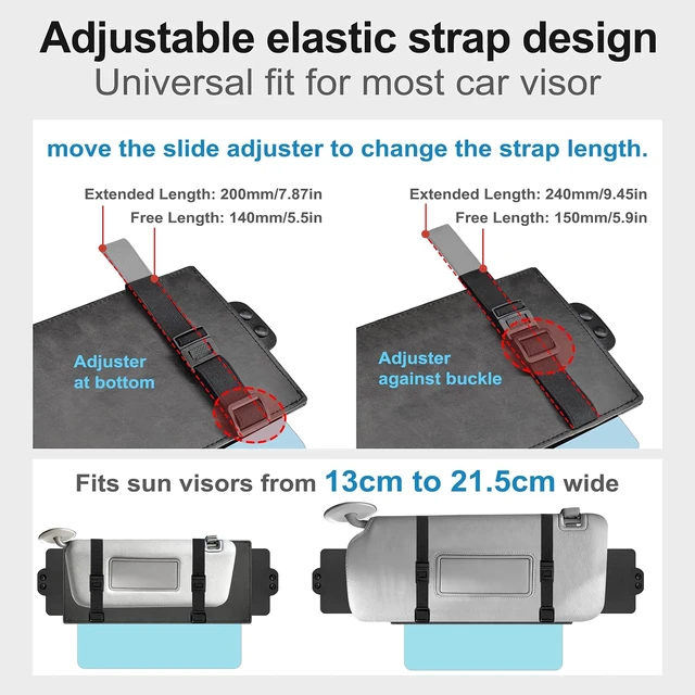 Alt view image 6 of 7 - Sun Visor Extender for Car (Polarized, UV400, PC Lens, 2 Side Sunshade), Car Visor Extender Sun Blocker, Visor Extender Attachment, Anti-Glare Sun Visor Accessory for Safe Driving (2 Pack)