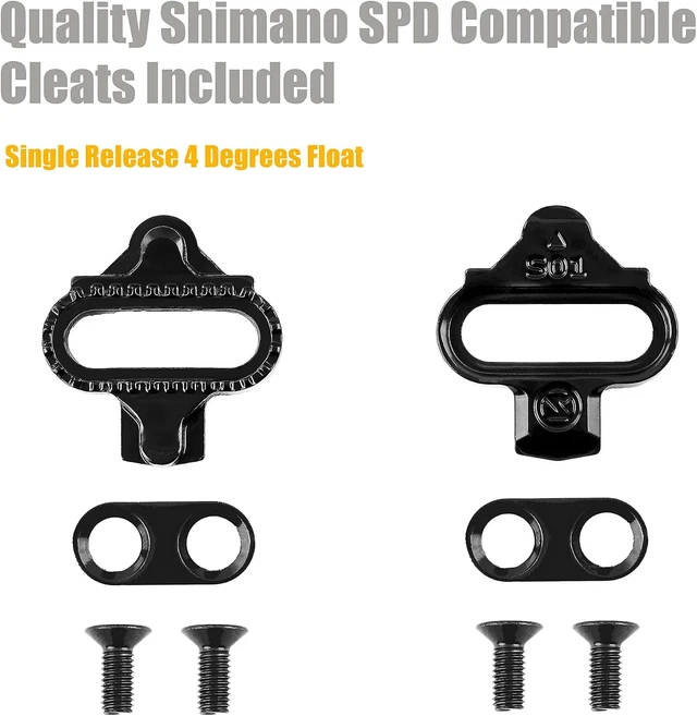Alt view image 4 of 7 - Bicycle Shoes Cleats Converting Adapters - Using MTB Type SPD Cleats on Road or Indoor Bike Shoes with 3 Holes - Compatible with Shimano SPD Crankbrother