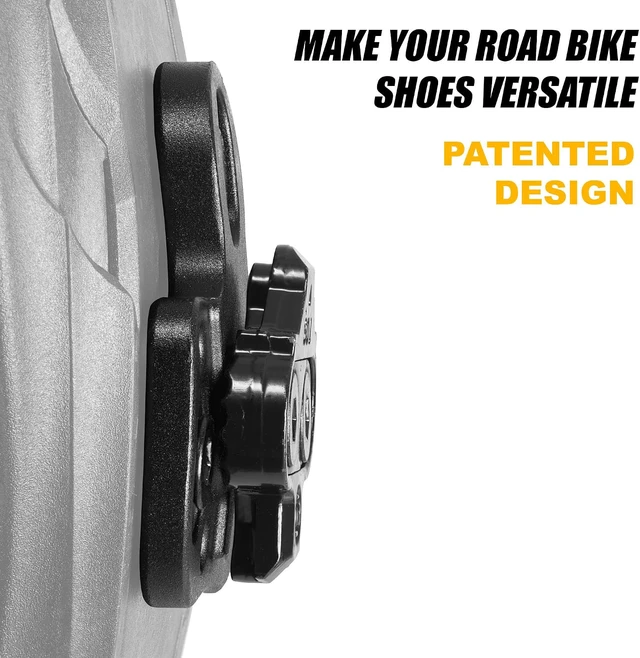 Alt view image 6 of 7 - Bicycle Shoes Cleats Converting Adapters - Using MTB Type SPD Cleats on Road or Indoor Bike Shoes with 3 Holes - Compatible with Shimano SPD Crankbrother