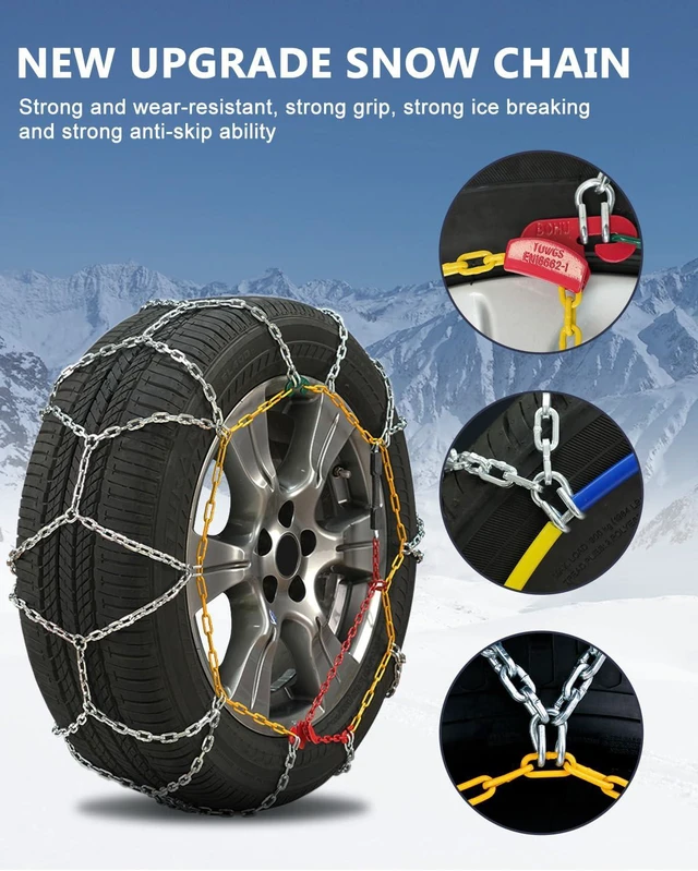 Alt view image 4 of 7 - KN140 Snow Chains for Passenger Car, Pickup, Truck & SUV