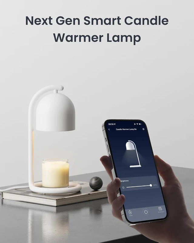 Alt view image 2 of 7 - Smart Candle Warmer Lamp with Timer & Voice Control Dimmable Flameless Candle Wax Melter, Matter-Enabled for Home & Alexa, Perfect Christmas & Birthday Gift for Women, Home Decor