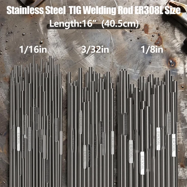 Alt view image 3 of 6 - ER308L 3/32" x 16" 5LB Stainless Steel TIG Welding Wire Filler Rod