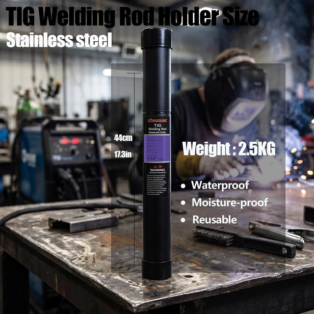 Alt view image 6 of 6 - ER308L 3/32" x 16" 5LB Stainless Steel TIG Welding Wire Filler Rod
