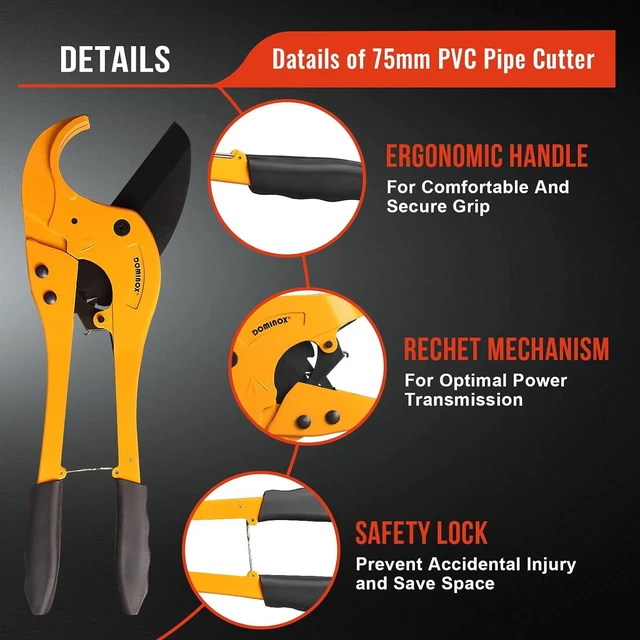 Alt view image 2 of 7 - Heavy-Duty PVC Pipe Cutter, Cuts Up to 2-7/8"