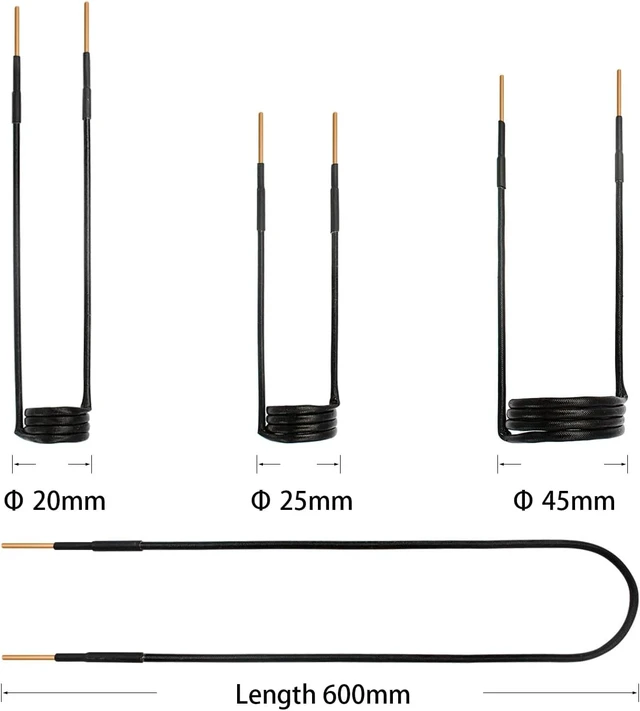 Alt view image 3 of 7 - Magnetic Induction Heater Coil Kit - 8PCS Induction Heat Accessor for Removing Rusty Bolts and Nuts