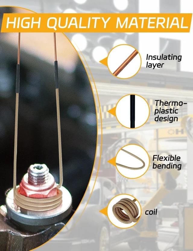 Alt view image 6 of 7 - 8Pcs Induction Heater Coil - Durable Coils for Rusted Bolt Removal