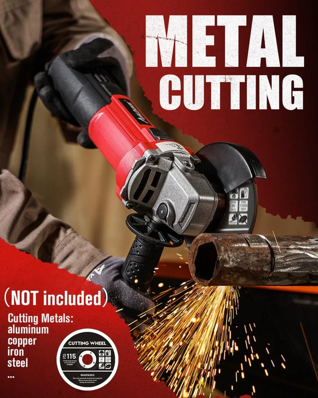 Alt view image 3 of 7 - Angle Grinder Tool 750W 6.5 Amp 4-1/2" 11,500 RPM Metal Grinder