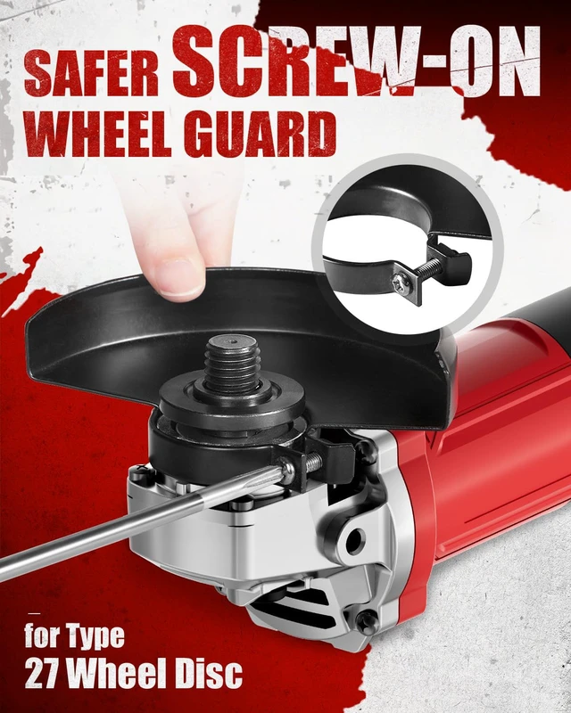 Alt view image 7 of 7 - Angle Grinder Tool 750W 6.5 Amp 4-1/2" 11,500 RPM Metal Grinder