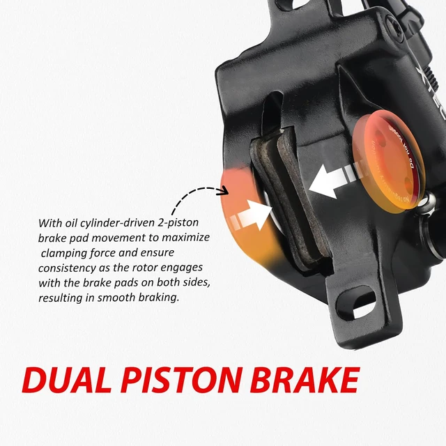 Alt view image 4 of 7 - HB-100 Hydraulic Disc Brake Calipers, MTB eBike Front & Rear Set