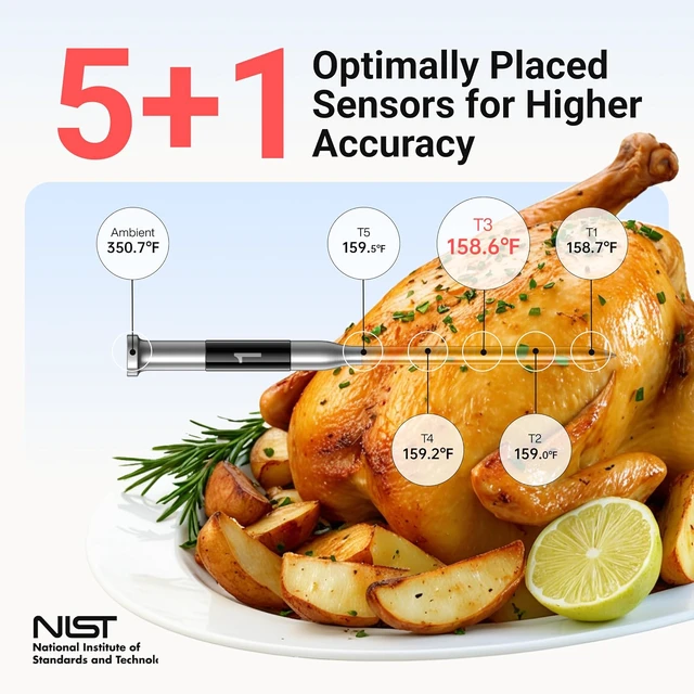 Alt view image 5 of 7 - Smart Bluetooth Wireless Meat Thermometer with WiFi App
