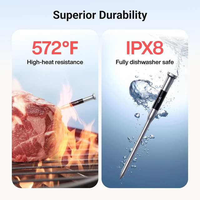Alt view image 6 of 7 - Smart Bluetooth Wireless Meat Thermometer with WiFi App