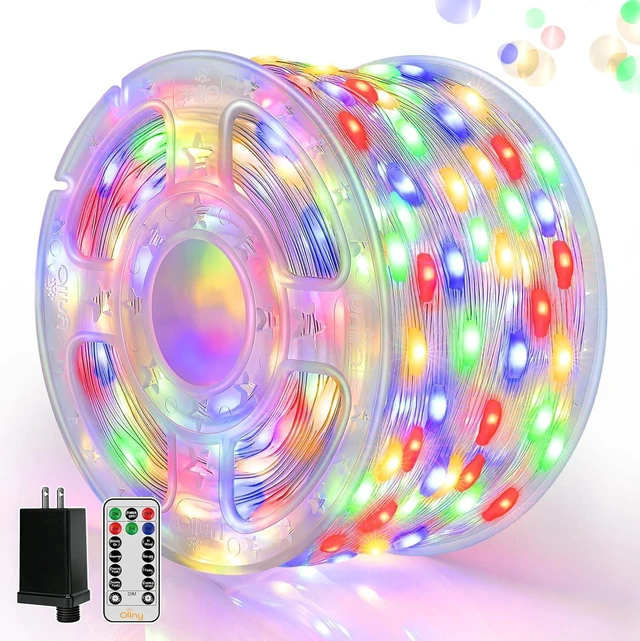 Main image of Outdoor Christmas Lights 1000LED 328FT, Multicolor Fairy Lights IP67 Waterproof, Plug in String Light with Remote 8 Modes Timer, Xmas Light for Outside Indoor House Tree Decorations