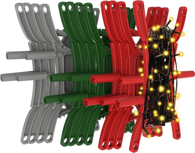 Main image of 12PCS Rotating Handle Christmas Lights Storage Holder, Efficient & Durable,Tangle-Free Wires, Rope Winder for Ropes, String Lights, Fairy Lights, Wires, Garlands, Beads, Cords