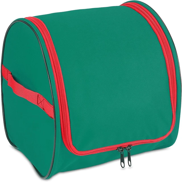 Alt view image 4 of 7 - Premium Christmas Light Storage Bag Heavy-Duty 600D Tear-Proof Material with Reinforced Handles Includes 3 Reels, Stores up to 375 Ft of Mini Lights & Extension Cords Green with PVC Lining
