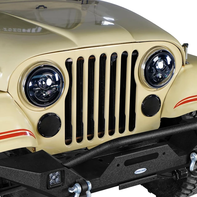 Alt view image 4 of 7 - Front Turn Signal Lights Parking Light LED Amber Lamps and White DRL with Smoke Lens for 1976-1986 Jeep CJ5 CJ7 CJ8 Scrambler (Pack of 2)