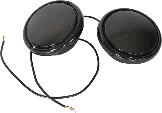 Alt view image 7 of 7 - Front Turn Signal Lights Parking Light LED Amber Lamps and White DRL with Smoke Lens for 1976-1986 Jeep CJ5 CJ7 CJ8 Scrambler (Pack of 2)