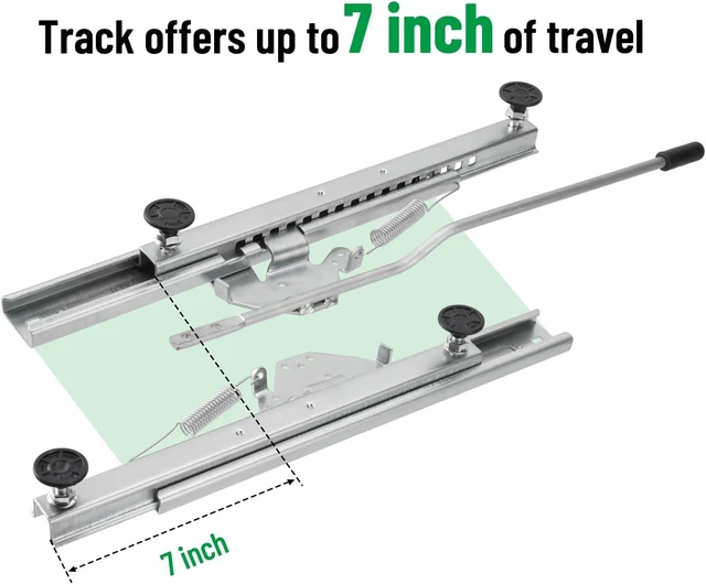 Alt view image 3 of 7 - Dual Locking Ball Bearing Seat Sliders