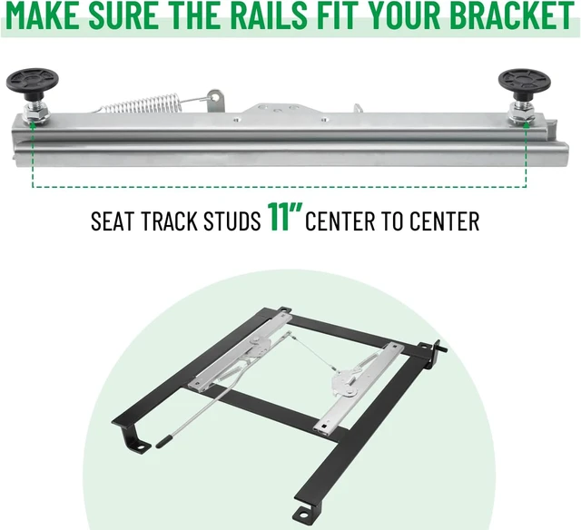 Alt view image 5 of 7 - Dual Locking Ball Bearing Seat Sliders