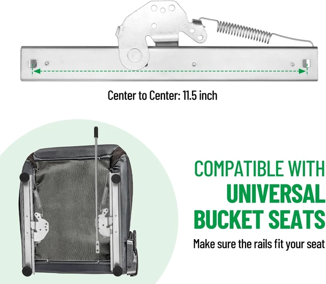 Alt view image 6 of 7 - Dual Locking Ball Bearing Seat Sliders