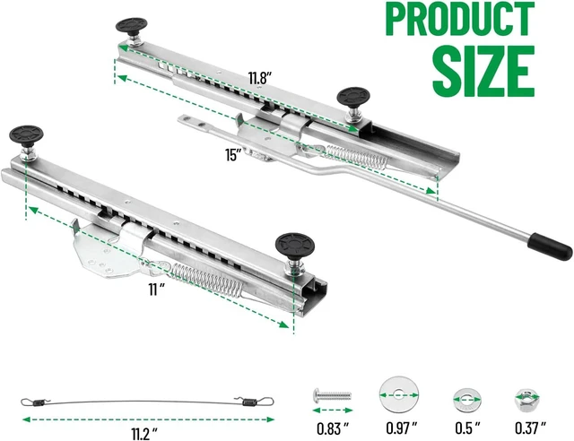 Alt view image 7 of 7 - Dual Locking Ball Bearing Seat Sliders