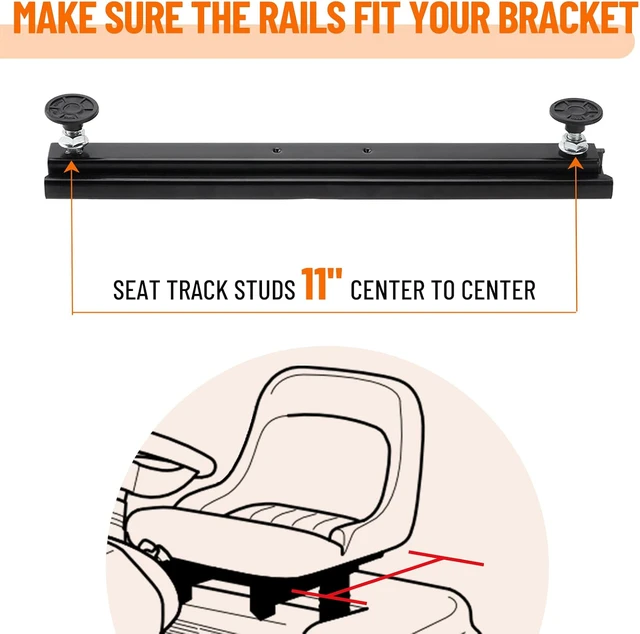 Alt view image 3 of 5 - Universal Seat Slider Kit for Go Kart Bucket Seats