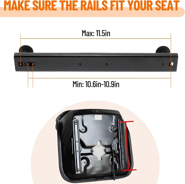 Alt view image 4 of 5 - Universal Seat Slider Kit for Go Kart Bucket Seats