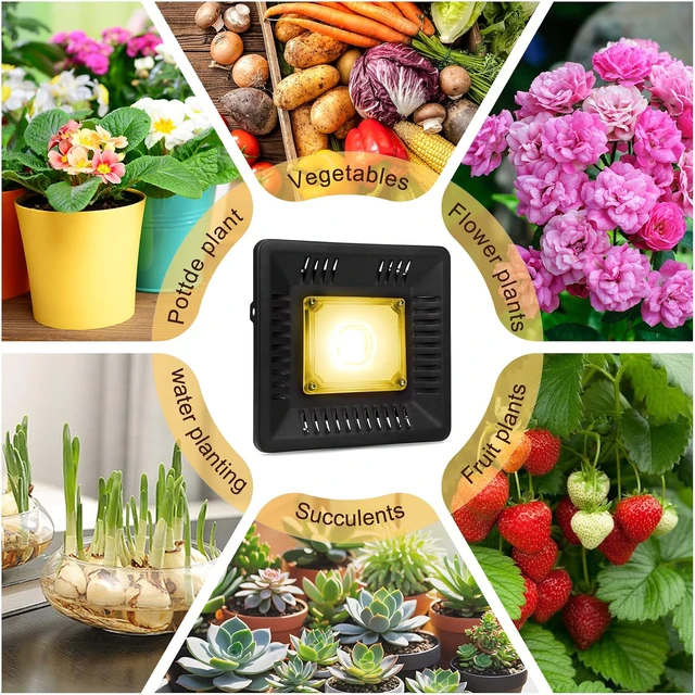 Alt view image 6 of 6 - Waterproof Plant Light, Outdoor Grow Light, Sunlike Full Spectrum LED Grow Lamp, Refugium Light for Saltwater Aquarium, Without Noise, Heating Lamps for Plants Seeding Veg Blooming Fruiting