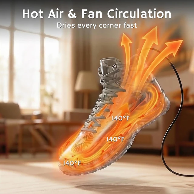 Alt view image 2 of 7 - SD32 Portable Shoe and Boot Dryer with Fan Heater, Ultra Silent