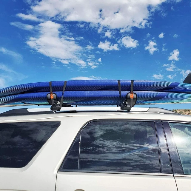 Alt view image 7 of 7 - 2 Pack Lockable Tie Down Strap, with 3 Stainless Steel Cables, for Lashing Locking Kayak, Bike, Surfboard, 10 Feet Each