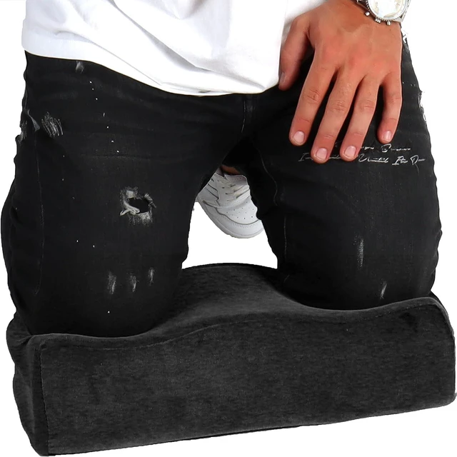 Main image of Kneeling Pad Comfort Memory Foam - Extra Thick Knee Cushion Floor Sitting for Work, Mechanics, Construction, Gardening, Yoga, Bath Kneeler for Baby Bath -Provide Support for Knees & Elevation (Black)
