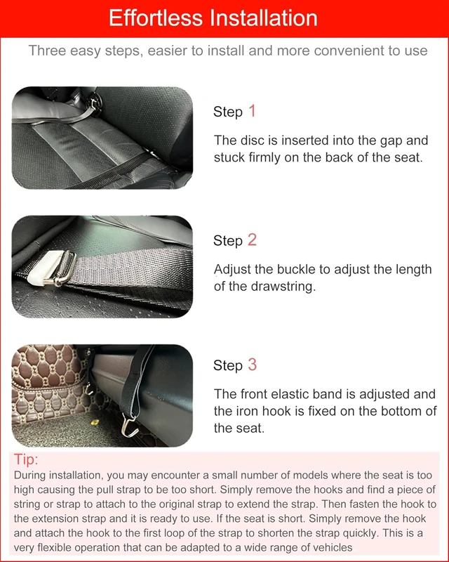 Alt view image 6 of 7 - Car Leg Extender Leg Support for Driving, Car Front Seat Thigh Extender Support Cushions, Adjustable Length/Height/Angle Leg Rest Pillow for Cars Office (Beige)