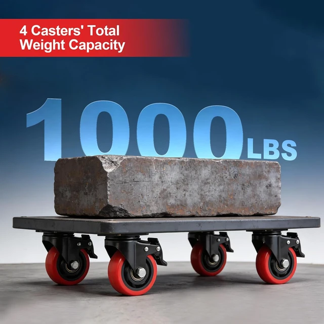 Alt view image 3 of 7 - 3" Caster Wheels,3 inch Heavy Duty Casters with Brake Set of 8