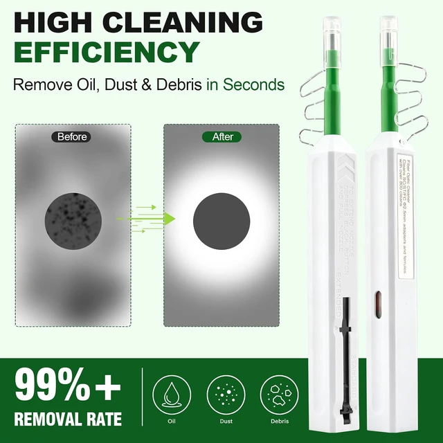 Alt view image 3 of 7 - 5-Pack Fiber Optic Cleaner, Fiber Optic Connector Cleaning Pen