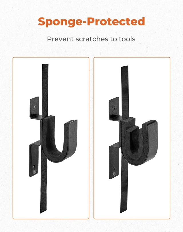 Alt view image 3 of 7 - UTV Tool Rack, Screw Mount UTV Tool Holder Shovel Bow Rack