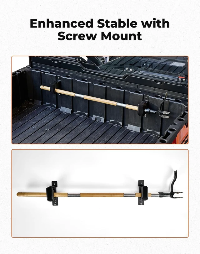 Alt view image 2 of 7 - UTV Tool Rack, Screw Mount UTV Tool Holder Shovel Bow Rack