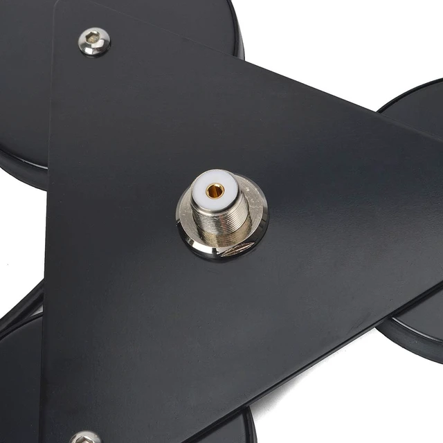 Alt view image 3 of 6 - Antenna Magnetic Mount UHF-Female (SO239) Connector, Heavy Duty Anti-Corrosion Magnet Base, Antenna Bracket with 5M/16.4ft RG-58 Cable for Yaesu Midland Icom Motorola Vehicle Mobile Transceiver CB