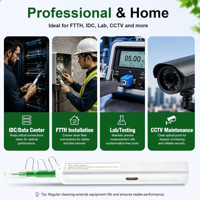 Alt view image 6 of 7 - 5-Pack Fiber Optic Cleaner, Fiber Optic Connector Cleaning Pen