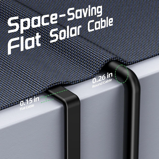 Alt view image 2 of 7 - 20FT 12AWG Solar Panel Extension Cable, 12 Gauge 4mm² PV Flat Wire with Female & Male Waterproof Connectors for RV, Photovoltaic Systems