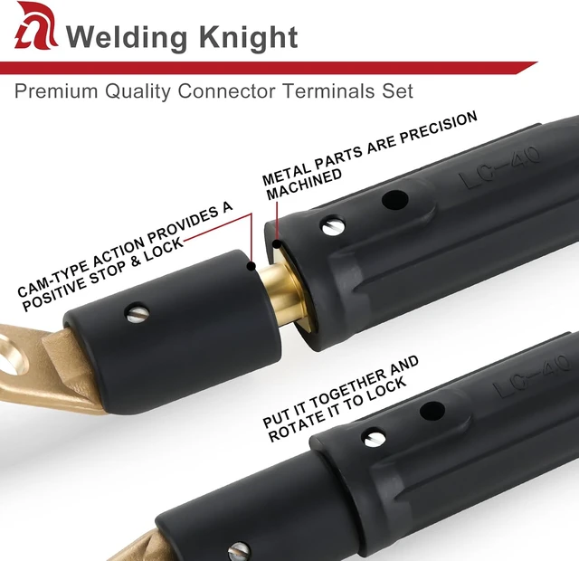 Alt view image 4 of 6 - CT-40FA Welding Terminals & LC-40 Male Cable Connectors 2Set