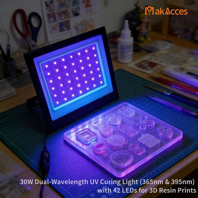 Alt view image 4 of 6 - 3D Printer UV Resin Curing Light with Timer 365nm & 395nm