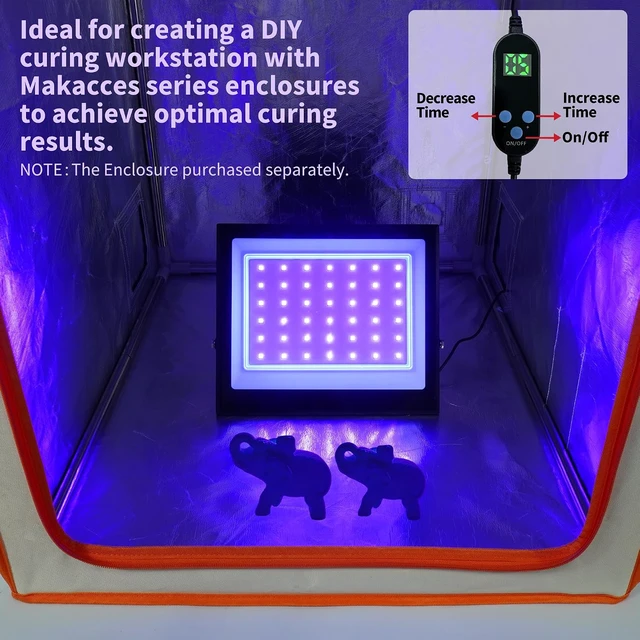 Alt view image 5 of 6 - 3D Printer UV Resin Curing Light with Timer 365nm & 395nm