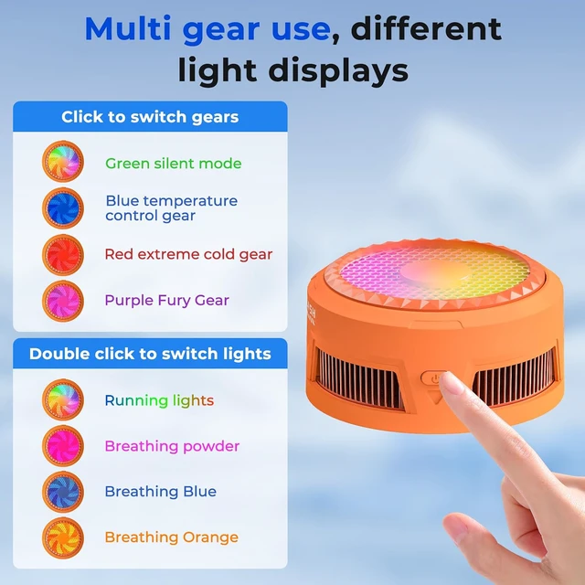 Alt view image 4 of 7 - AI Magnetic Semiconductor Phone Cooler Game Stream Cell Phone Cooler