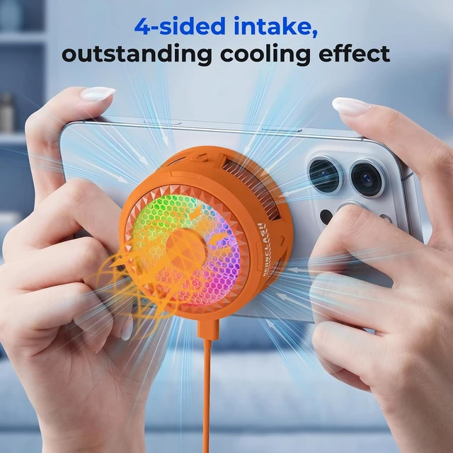 Alt view image 3 of 7 - AI Magnetic Semiconductor Phone Cooler Game Stream Cell Phone Cooler
