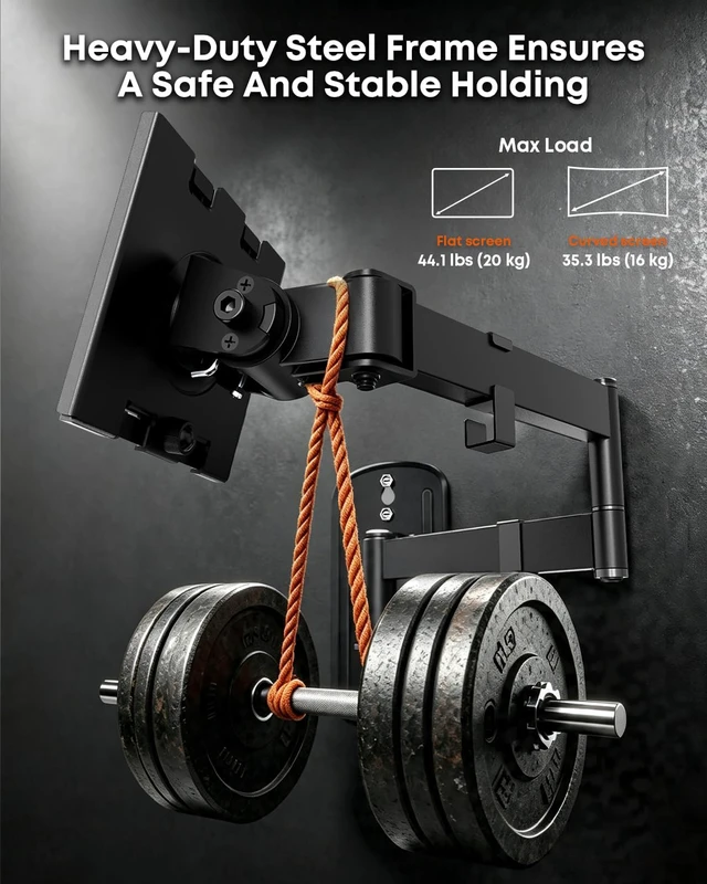 Alt view image 3 of 7 - Monitor Wall Mount for up to 49 inch Ultrawide Screens, Max Holds 44lbs