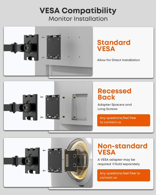 Alt view image 5 of 7 - Monitor Wall Mount for up to 49 inch Ultrawide Screens, Max Holds 44lbs