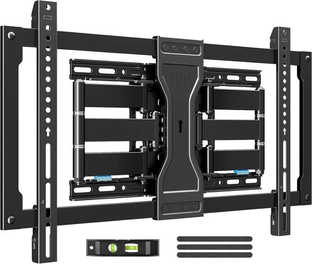 Main image of Ultra Slim TV Wall Mount for Most 37-90 inch TVs, 1.1" Thin Low Profile Full Motion TV Mount Bracket, Dual Swivel Articulating Arms with Tilt, Fits 16" Studs, Max VESA 600x400mm Holds 132lbs