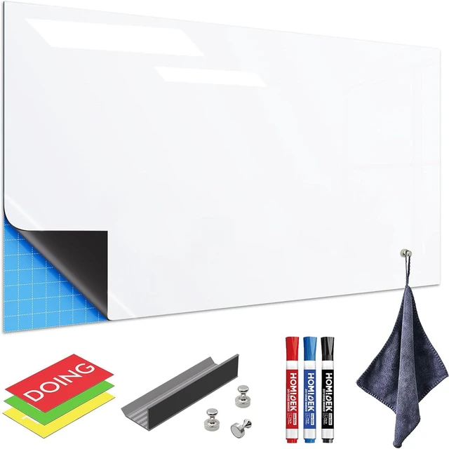 Main image of Adhesive Backing Magnetic Whiteboard Contact Paper - 24" x 36" Peel and Stick Dry Erase Board Sticker - Magnetic Wall Decal Wallpaper for Any Smooth Surface, Office, Home, Classroom, Playroom
