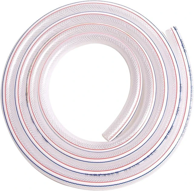 Main image of 1" ID x 1-1/4" OD Soft Braided PVC Tubing, Clear Flexible PVC Tube Vinyl Hose Water Oil Winter antifreeze & Soft for Four Seasons (30Ft length)
